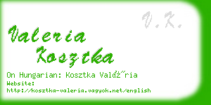 valeria kosztka business card